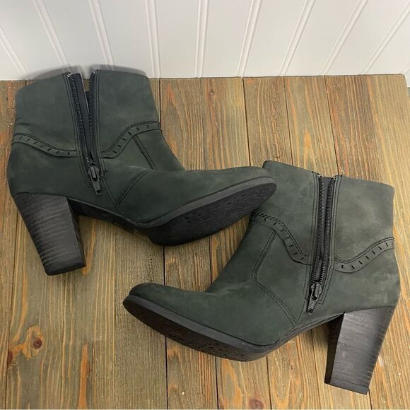 Clark’s Boots 9.5 Women Gray Black Suede Alpine Gale Comfort - Picture 9 of 13